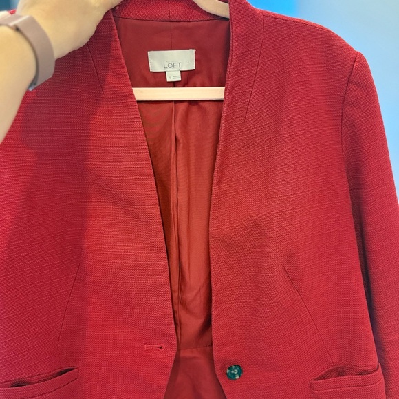 LOFT Vibrant Red Jacket - Picture 5 of 6